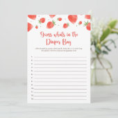 おむつバッグゲーム赤ちゃんシャワーで何を推測 招待状 (スタンド正面)