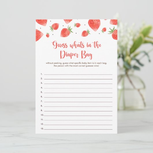 おむつバッグゲーム赤ちゃんシャワーで何を推測 招待状 (スタンド正面)