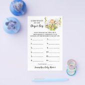 おむつバッグジャングルシャワーゲームカードの内容 チラシ (シングル)