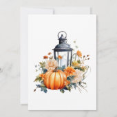 おむつバッグベビーシャワーゲームカボチャ 招待状 (裏面)