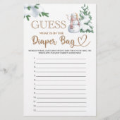 おむつバッグ冬の赤ちゃんシャワーゲームの中に何がある。 (正面)