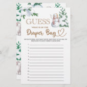 おむつバッグ冬の赤ちゃんシャワーゲームの中に何がある。 (正面/裏面)