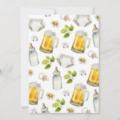 おむつパーティービールベビー前に赤ちゃんシャワー 招待状 (裏面)