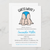 おむつパーティー男の赤ちゃんシャワー招待状 招待状 (正面/裏面)