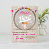 おむつビールベビーシャワーガール招待状 招待状 (スタンド正面)