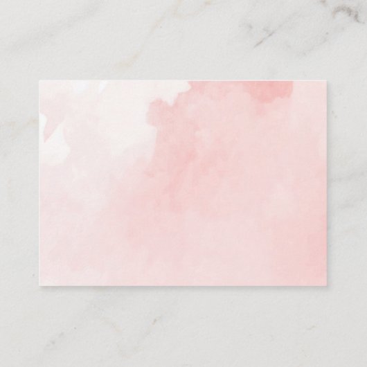 おむつピンクガール赤ちゃんシャワーおむつラッフル エンクロージャーカード (裏面)