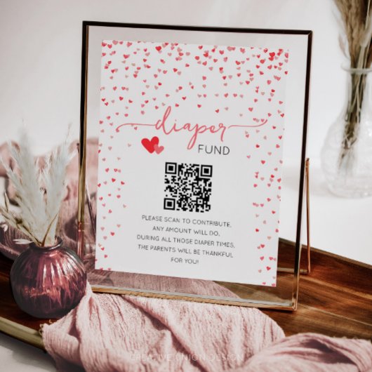 おむつファンドのサイン現金ギフト赤ちゃんシャワーのサイン ポスター