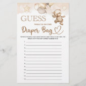 おむつベビーシャワーのバッグに何があるか推測する (正面)