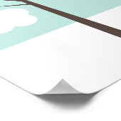 おむつベビーシャワーバナーの冬キツネ ポスター (角)