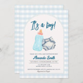 おむつミルクボトルベビーシャワー招待状 招待状 (正面/裏面)