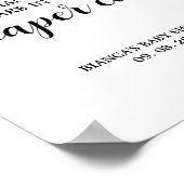 おむつモダンケーキ推測ベビーシャワーゲームサイン ポスター (角)