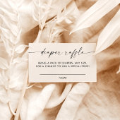 おむつモダンラッフルカード |赤ちゃんシャワーゲーム エンクロージャーカード