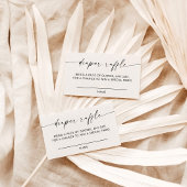 おむつモダンラッフルカード |赤ちゃんシャワーゲーム エンクロージャーカード