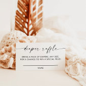 おむつモダンラッフルカード |赤ちゃんシャワーゲーム エンクロージャーカード