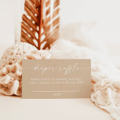 おむつモダンラッフルカード | Boho Baby Showerゲーム エンクロージャーカード