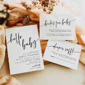 おむつモダンラッフルサインニュートラルミニマルシンプル ポスター