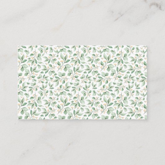 おむつラッフルかわいいウッドランド動物ベビーシャワー エンクロージャーカード (裏面)