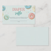 おむつラッフルかわいいドーナツ赤ちゃんシャワー エンクロージャーカード (正面/裏面)