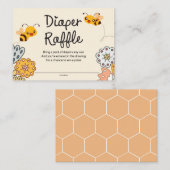 おむつラッフルかわいいバブルビーベビーシャワー エンクロージャーカード (正面/裏面)