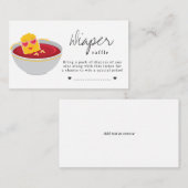 おむつラッフルかわいい小さなナゲット女の子の赤ちゃんシャワー エンクロージャーカード (正面/裏面)