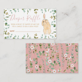 おむつラッフルかわいい小さなバニー赤ちゃんシャワー エンクロージャーカード