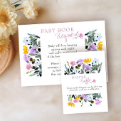 おむつラッフルかわいらしワイルドフラワーローンホワイト エンクロージャーカード