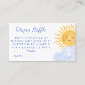 おむつラッフルこ来この息子の赤ちゃんシャワー エンクロージャーカード (正面)