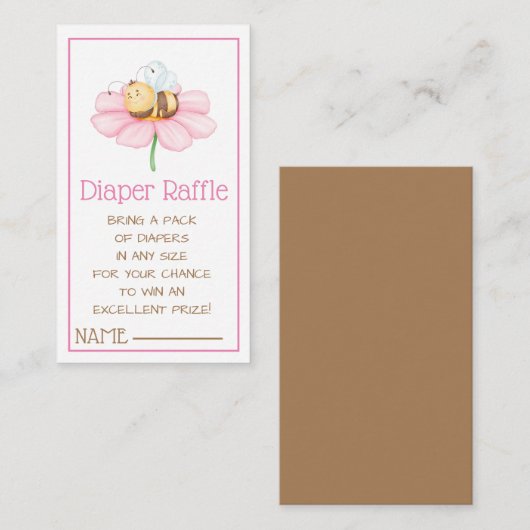 おむつラッフルのまわりにと花 エンクロージャーカード (正面/裏面)