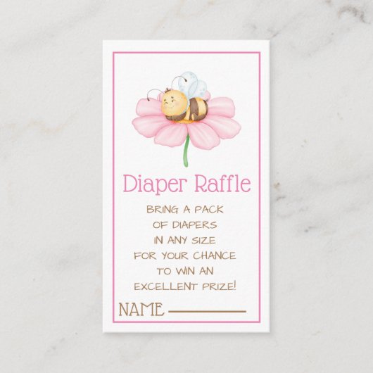 おむつラッフルのまわりにと花 エンクロージャーカード (正面)