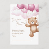 おむつラッフルのエンクロージャカード赤ちゃんシャワー。 エンクロージャーカード (正面)