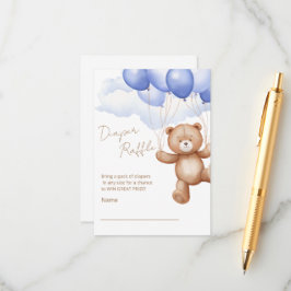 おむつラッフルのエンクロージャカード赤ちゃんシャワー。 エンクロージャーカード