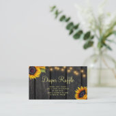 おむつラッフルひまわり赤ちゃんシャワー エンクロージャーカード (スタンド正面)