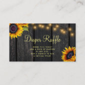 おむつラッフルひまわり赤ちゃんシャワー エンクロージャーカード (正面)