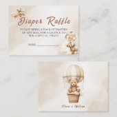 おむつラッフルを男女兼用心待ちにする エンクロージャーカード (正面/裏面)