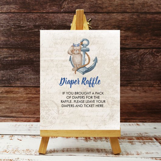 おむつラッフルアホイその男の子航海のテーマ ポスター