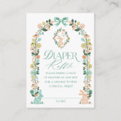 おむつラッフルイースターエッグ&フローラアーチウサギ エンクロージャーカード (正面)