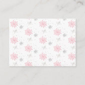 おむつラッフルウィンターウッドランドガールズベビーシャワー エンクロージャーカード (裏面)