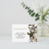 おむつラッフルウィンターシックなベビーシャワー挿入カード エンクロージャーカード (スタンド正面)