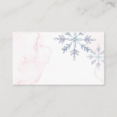 おむつラッフルウィンターピンクフローラ松の木 エンクロージャーカード (裏面)