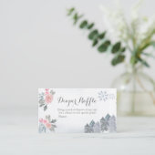 おむつラッフルウィンターピンクフローラ松の木 エンクロージャーカード (スタンド正面)