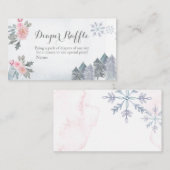 おむつラッフルウィンターピンクフローラ松の木 エンクロージャーカード (正面/裏面)