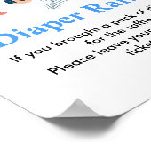 おむつラッフルウィンターワンダーランドペンギンポーラークマ ポスター (角)