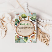 おむつラッフルウォーターの色の動物ベビーシャワー エンクロージャーカード