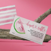 おむつラッフルウォーターカラースイカ赤ちゃんシャワー エンクロージャーカード