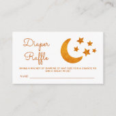 おむつラッフルウォーターカラームーン&スターベビーシャワー エンクロージャーカード (正面)