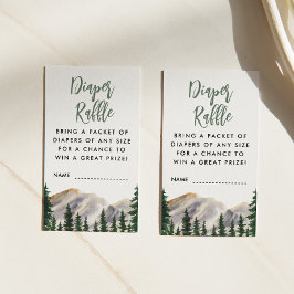 おむつラッフルウォーターカラー山 エンクロージャーカード