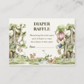 おむつラッフルウッドランドアニマルズウォーター色シャワー エンクロージャーカード (正面)