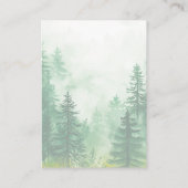 おむつラッフルウッドランド動物のベビーシャワー エンクロージャーカード (裏面)