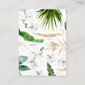 おむつラッフルエキゾチックな葉ベビーシャワー 名刺 (裏面)