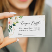 おむつラッフルエレガント赤面フローラベビーシャワー エンクロージャーカード